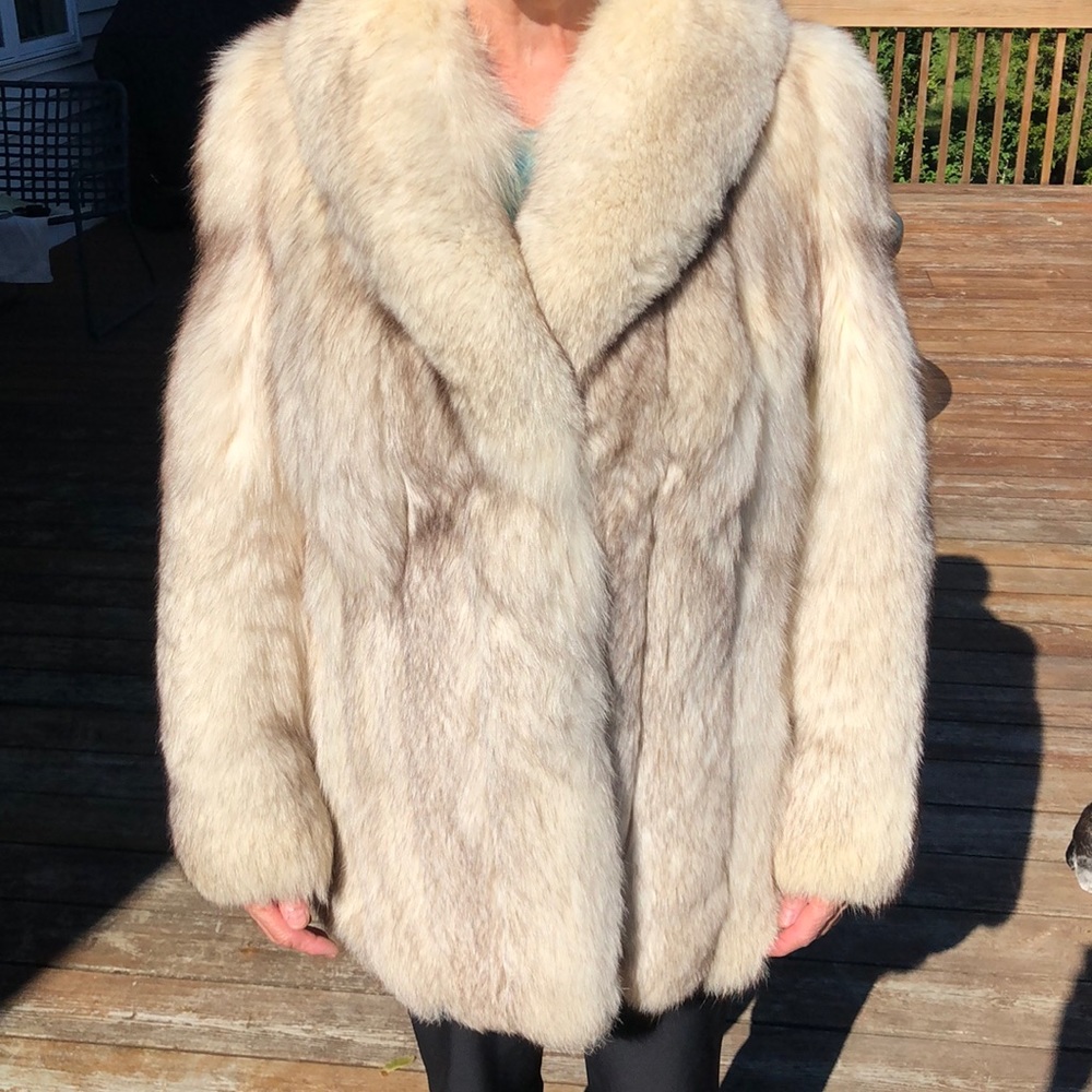 Genuine Fur Silver Fox Coat for Sale!